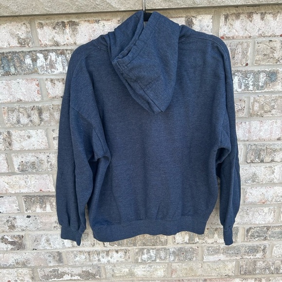 Navy Blue Bass Fish Graphic Hoodie - Picture 2 of 7